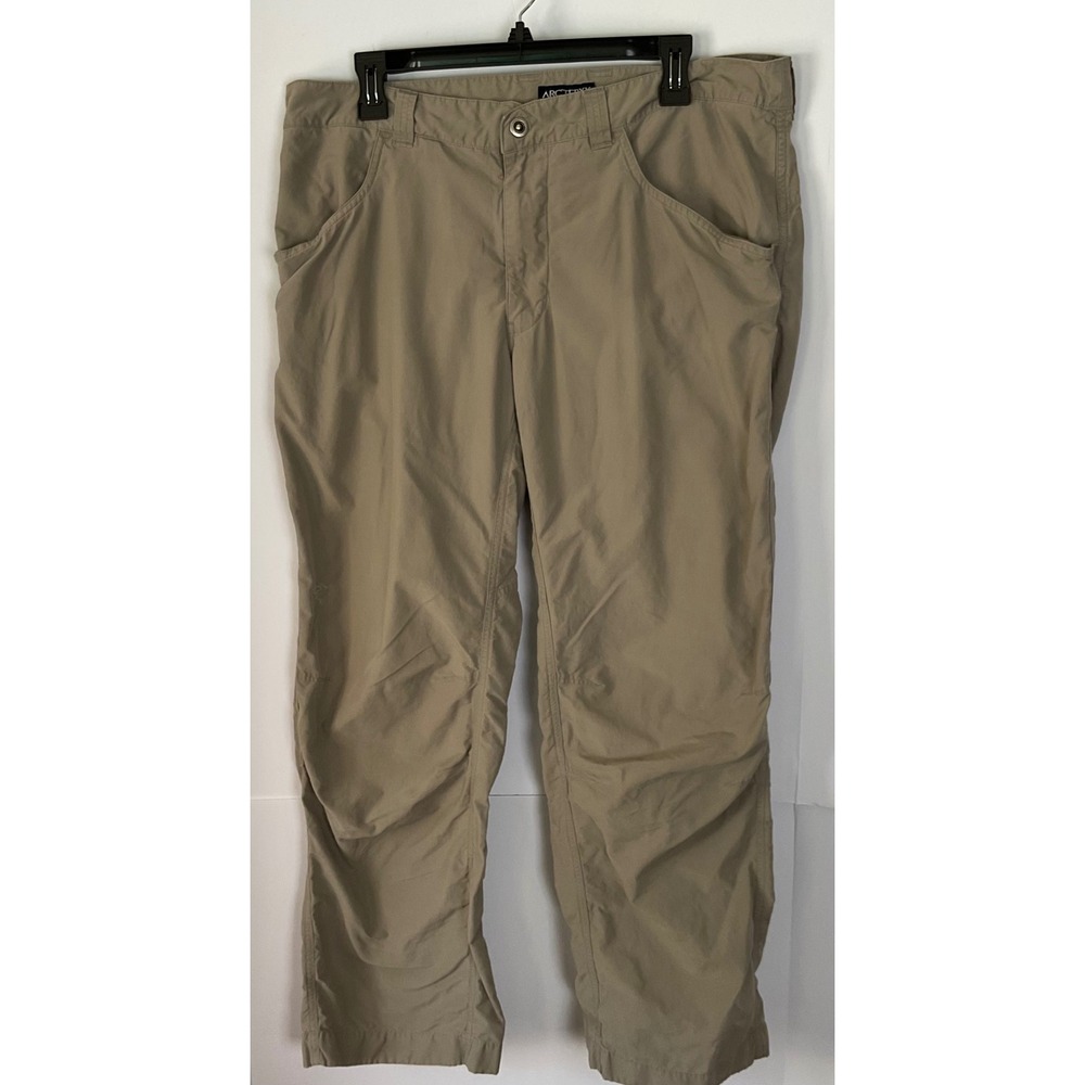 Arcteryx Mens 36 Tan Cotton Nylon Technical Hiking Pants  Khaki